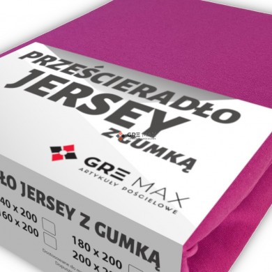 Prześcieradło JERSEY z gumką 220x200 Amarant