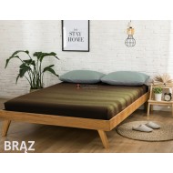 Prześcieradło JERSEY z gumką 220x200 Brąz