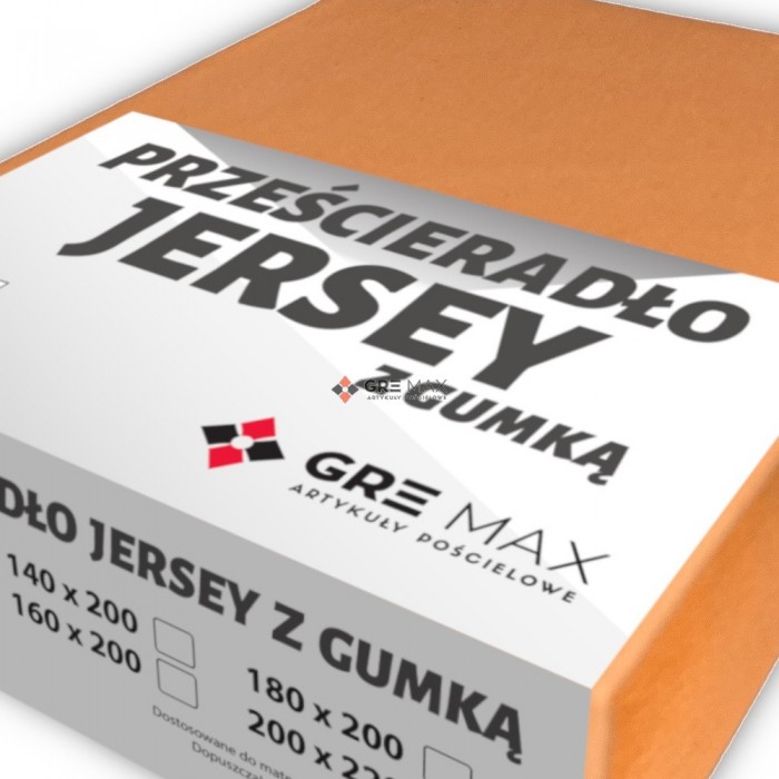 Prześcieradło JERSEY z gumką 220x200 Łosoś