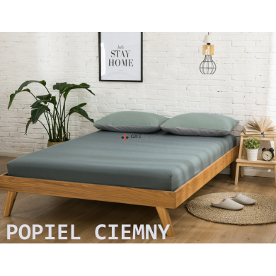 Prześcieradło JERSEY z gumką 220x200 Popiel Ciemny