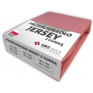 Prześcieradło JERSEY z gumką 220x200 Popiel Jasny