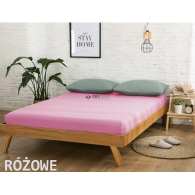 Prześcieradło JERSEY z gumką 220x200 Róż