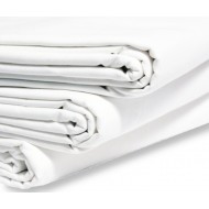Prześcieradło bawełniane hotelowe bez gumki 140x220 białe