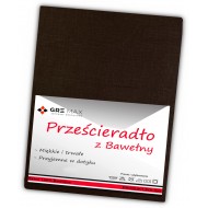 Prześcieradło bawełniane bez gumki 160x200 pudrowe