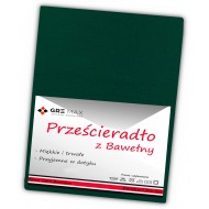 Prześcieradło bawełniane bez gumki 160x200 butelkowe