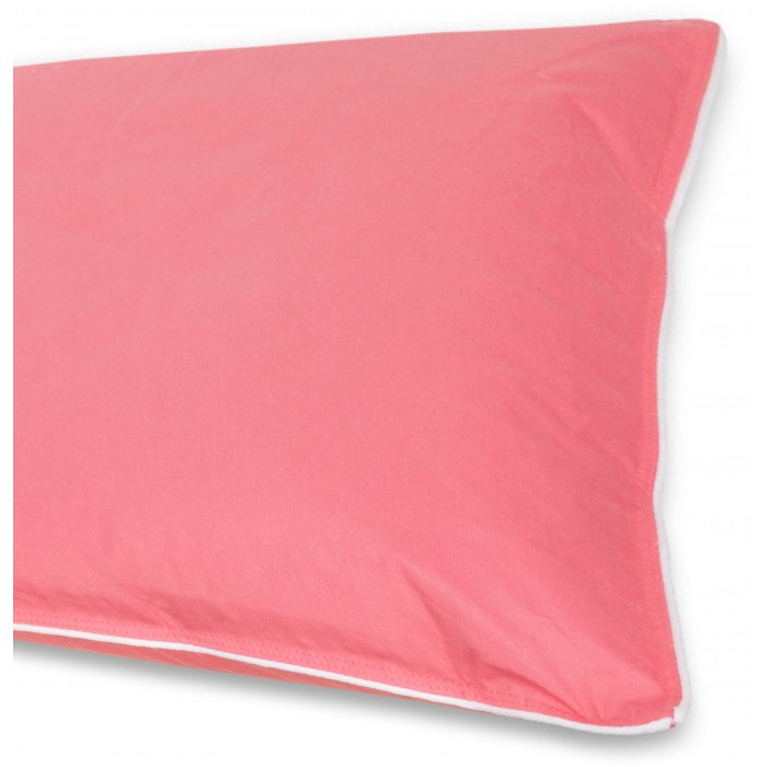 Poduszka puchowa premium 50x70 0,6kg różowa puch gęsi biały