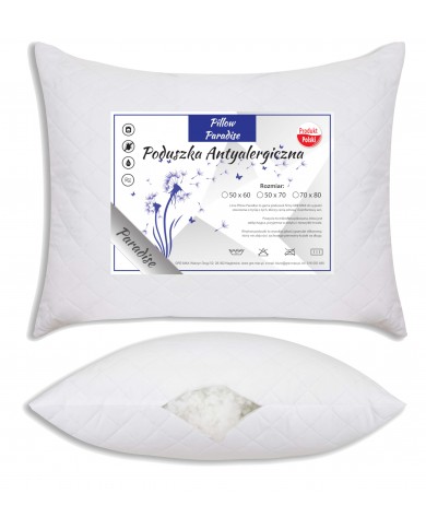 Poduszka antyalergiczna 70x80 1kg gruba miękka zamek