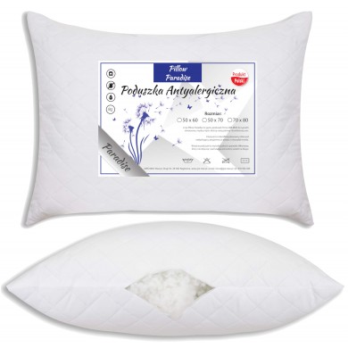 Poduszka antyalergiczna 50x60 0,6kg gruba miękka zamek