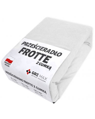 Prześcieradło FROTTE z gumką 140x200 białe