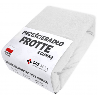 Prześcieradło FROTTE z gumką 180x200 białe