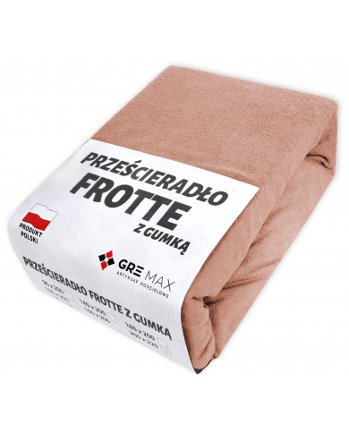 Prześcieradło FROTTE z gumką 90x200 beżowe