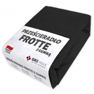 Prześcieradło FROTTE z gumką 140x200 czarne