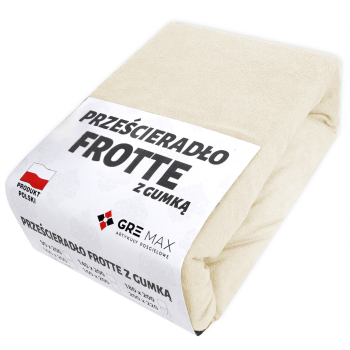 Prześcieradło FROTTE z gumką 160x200 ecru