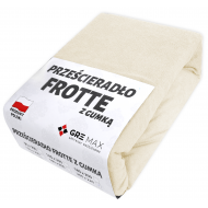 Prześcieradło FROTTE z gumką 160x200 ecru