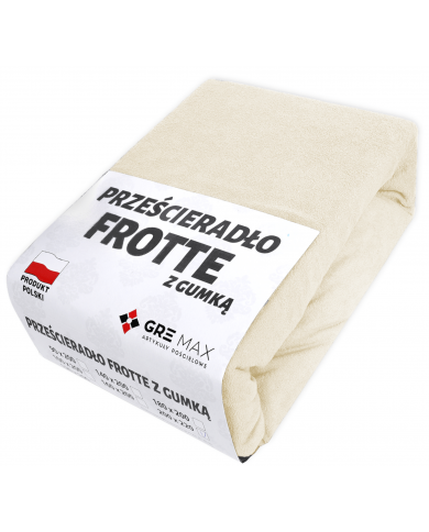 Prześcieradło FROTTE z gumką 180x200 ecru