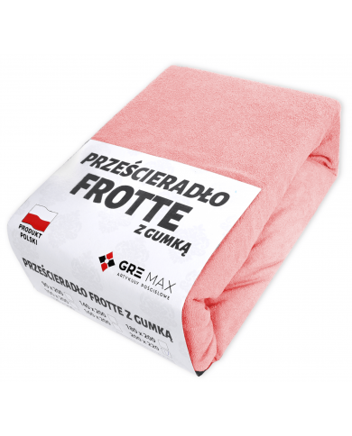 Prześcieradło FROTTE z gumką 90x200 łosoś