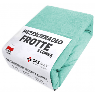 Prześcieradło FROTTE z gumką 140x200 mięta
