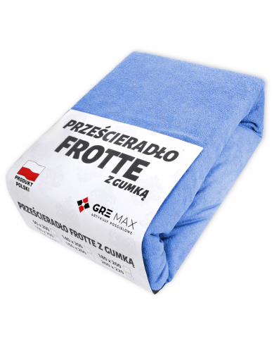 Prześcieradło FROTTE z gumką 90x200 niebieskie