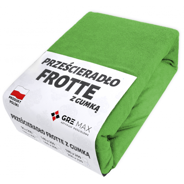 Prześcieradło FROTTE z gumką 120x200 zieleń